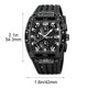 thumbnail image 3 of YiJuHui Men's Chronograph Watch Waterproof Business Casual Wristwatch with Luminous Hands, Quartz Movement, Stainless Steel Case Back, Silicone Strap for Daily Wear, Office, and Formal Occasions, 3 of 9