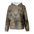 thumbnail image 6 of kmaduk Light Camo Hoodies for Teen Girls Cute Sweatshirt Maple Leaf Print Oversized Fleece Sweatshirts Pullover Tops with Pocket (Grey, 2-3 Years), 6 of 6