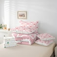 thumbnail image 6 of Manfei Bow Snowman 7-Piece Twin Bedding Sets,Pink White Bedding Comforter Set,Merry Christmas Breathable Sheet Sets,Lightweight Festival Room Decor,Reversible, 6 of 8