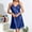 Dark Blue, variant on YHAJDS Womens Nightgown Lace Sleepwear V Neck Solid Color Sleeveless Satin Cami Dress Pajamas Dress