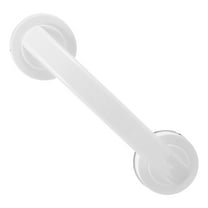 Supvox Wall Mounted White Plastic Bathroom Grab Bar for Shower and Toilet Safety