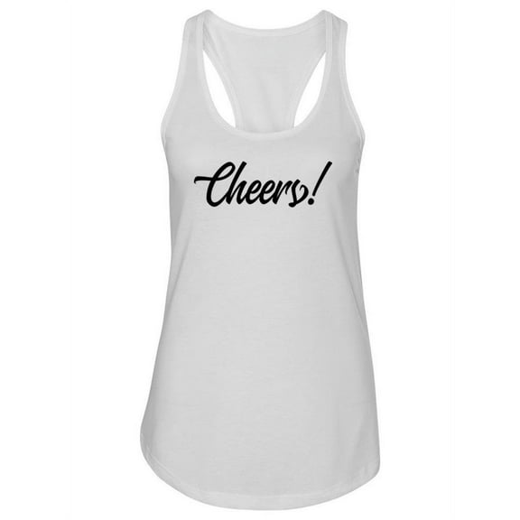 Cheers Cursive Tank Women -Image by Shutterstock, Female x-Small