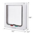 thumbnail image 2 of SENNAUX 4-Way Lockable Pet Door Flap with Transparent Flap, 7" x 8", 2 of 7