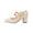 Beige, variant on Womens Mary Janes 1920S Vintage Lace Up Bridal Shoes Slip On Comfortable Closed Toe Dress Shoe Chunky Heel Pumps Wedding Shoes Beige 8 Wide