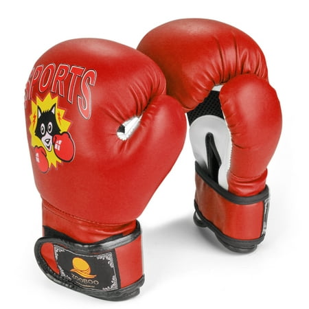 Kids Youth Boxing Gloves 6 oz - Junior Mitts Children Punching Training Exercising Grappling Sparring Fighting Kickboxing Muay Thai Bag Equipment Pair for Age 5-10 Years
