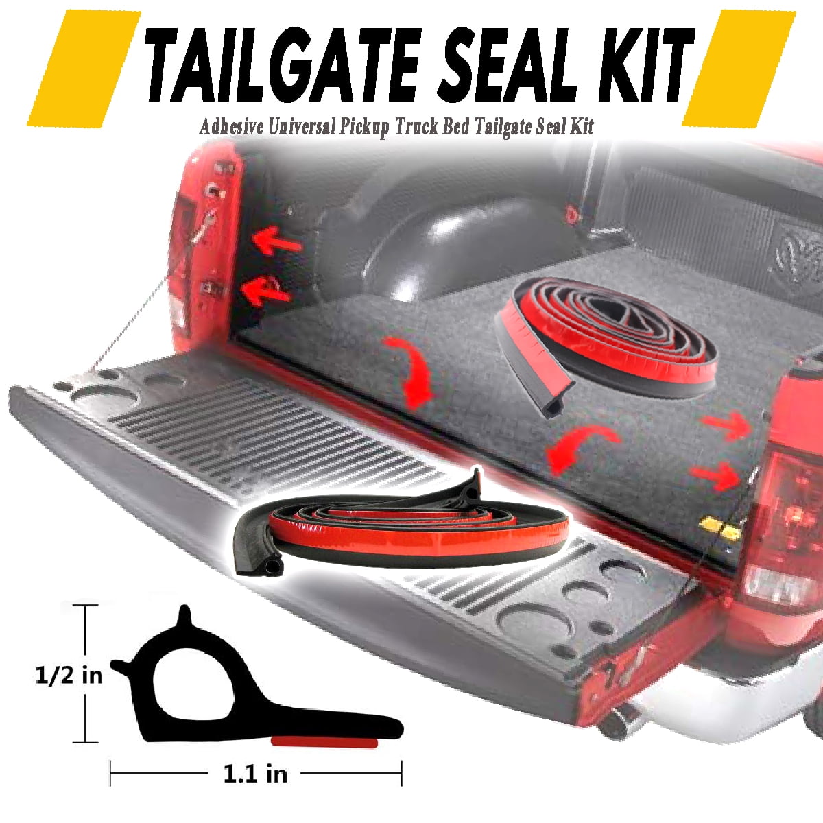 UNIVERSAL TAILGATE SEAL KIT FOR TOYOTA HILUX SR5 SR RUBBER UTE DUST TAIL GATE Walmart Canada