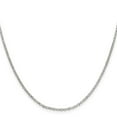 thumbnail image 2 of Auriga Fine Jewelry 925 Sterling Silver 2 mm Rolo Chain Necklace for Women 28", 2 of 4