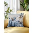 thumbnail image 2 of Outdoor Pillows Waterproof, Navy Blue Pumpkin Fall Bedding Throw Pillows with Insert for Couch Sofa Bed, Thanksgiving Botanical Wooden Leaves 16x16 Inch Pillowcases Decorative Patio Pillow Set of 1, 2 of 8