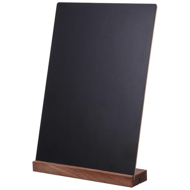 Portable Small Blackboard with Stable Wood Stand for Writing Use Options Reusable Surface Black 6.3 x 9.4 inches