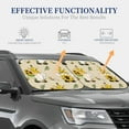thumbnail image 4 of Daiia Gnomes Bees And Sunflowers 2PCS Car Windshield Sun Shade, Foldable Sun Shield for Car Front Window, Auto Sun Blocker Visor Protector Universal for Truck SUV Pickup-Medium, 4 of 7