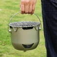thumbnail image 3 of Portable Charcoal Grills, Stainless Steel Mini harcoal BBQ Grill, Small Outdoor Cooking Grill for Camping, Grilling Backyard, RV, Picnic, 3 of 7