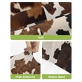 thumbnail image 4 of Cow Patterned Bar Stool Covers Set of 2, Vintage Farmhouse Abstract Country Western Stretch Washable Bar Chair Covers with Backs, Removable Pub Counter Height Chair Cover for Kitchen Dining Room Cafe, 4 of 7
