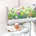 thumbnail image 4 of Rateoe Plants and Insects Pattern Decorative Pillow Case,Throw Pillow Covers,Plush Pillow Cover,Soft Pillow Case,Velvet Pillow Case-16"x24", 4 of 6