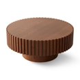 thumbnail image 2 of Tcbosik 31.5 inch Round Coffee Table, Rustic Tea Table, Center Table with Pedestal for Living Room, Natural Wood, 2 of 9