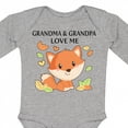 thumbnail image 4 of Inktastic Grandma and Grandpa Love Me Little Fox Boys or Girls Long Sleeve Baby Bodysuit, 4 of 5