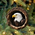 thumbnail image 5 of geerera 2D Acrylic Eagle Ornament, Tree Hole Animals Christmas Decor, Hanging Holiday Pendant, for Christmas Tree Holiday Party Gifts Decoration, 5 of 9