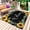 Yellow Green Black, variant on Yellow Sunflowers Outdoor Rug 5x7 Ft - Reversible Patio Rug Outdoor Camping Rugs, Botanical Floral Leaves Wooden Grain Washable Indoor Outdoor Area Rugs, Non-Slip Outdoor Carpet Runner for Deck/Porch