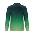 thumbnail image 4 of ZCFZJW Men's Golf Shirts Long Sleeve Polo Shirt Casual Tie Dye Gradient Print Lapel Collar V Neck Pullover Tops Loose Lightweight Comfy Baggy Workout Gym T-Shirts Army Green XXL, 4 of 5