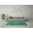 thumbnail image 3 of Ahgly Company Indoor Rectangle Abstract Turquoise Blue Modern Area Rugs, 2' x 3', 3 of 4
