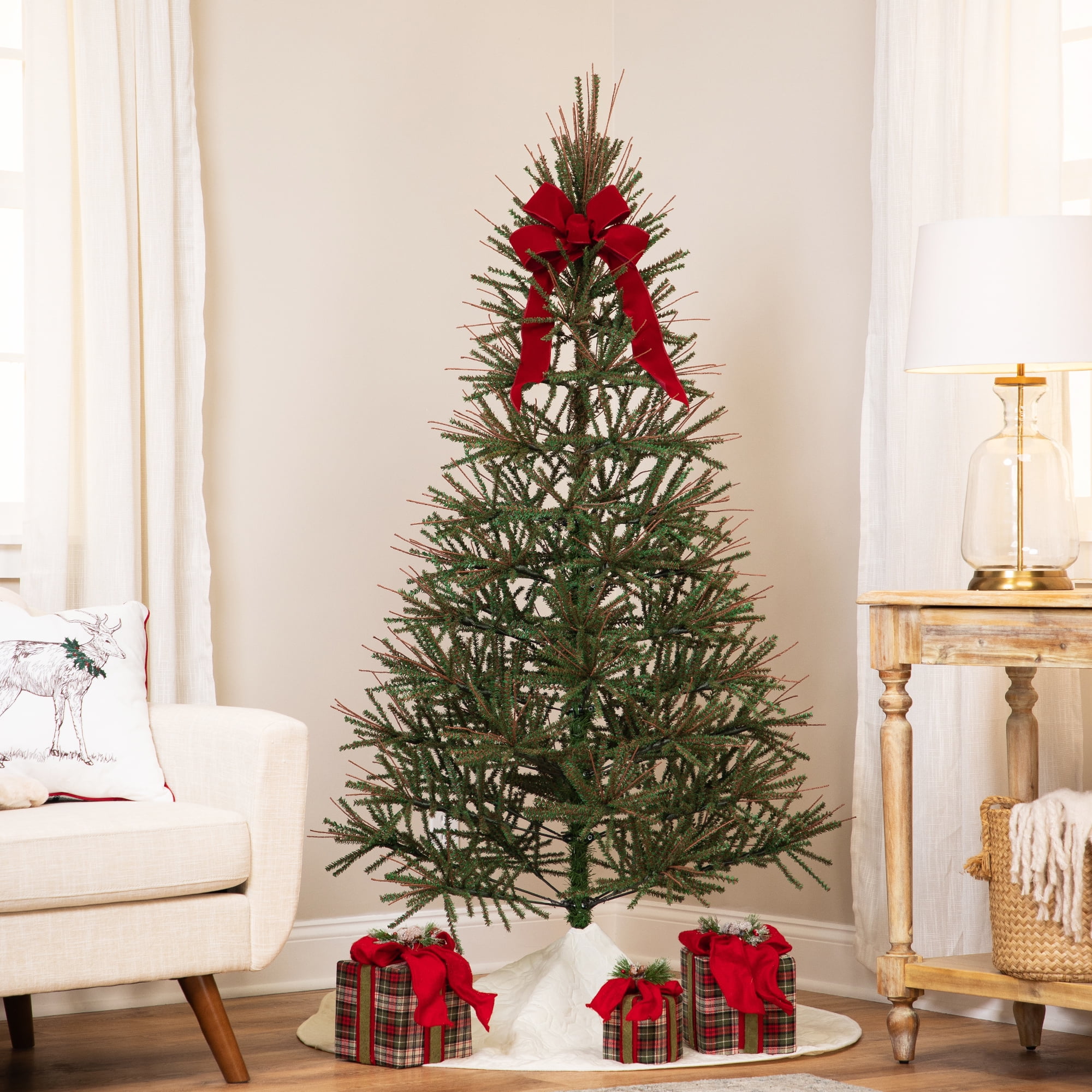 6' Slim Warsaw Twig Artificial Christmas Tree - Unlit