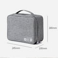 thumbnail image 3 of Waterproof Electronics Travel Organizer Bag - Slim Multi-Function Storage for Power Banks, Cables, USB Drives (9.6"x7.3"x4"), 3 of 7