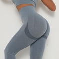 thumbnail image 6 of Leggings for Women Seamless Ribbed High Waist Workout Yoga Pants Smile Butt Lifting Sport Tights, 6 of 6