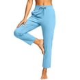 thumbnail image 2 of Women's Loose Straight Yoga Pants With Drawstring Waist For Sporty Casual Wear, 2 of 9