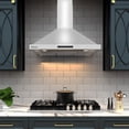 thumbnail image 6 of Empava 30 in. 380 CFM Wall Mount Range Hood with Ducted Exhaust Vent - Soft Touch Controls - 3 Speed Fan - Permanent Filter - LEDs Light in Stainless Steel, 6 of 14