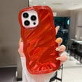 thumbnail image 2 of Case for iPhone 14 Pro,3D Wave Water Ripple Pattern Electroplate Plating Curly Wavy Frame Glitter Case,for iPhone 14 Pro Phone Case 6.1 Inch,Shiny Red, 2 of 12
