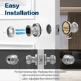 thumbnail image 5 of GeekTale Smart Fingerprint Door Lock Fingerprint Doorknob Entry Door Lock, Fingerprint Unlocking, Mobile App Unlocking, Key Unlocking for Home Hotel Office Apartment Bedroom Silver, 5 of 6