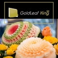 thumbnail image 3 of shiyou-GoldleafKing Thai Vegetable & Fruit Carving Knives Set of 2PC | 2, 2.5 Inch Orange Handle | Fruit Carving Tools Knive | Knife for Vegetables Yellow Set - Free 1 Mini Guide Book, 3 of 4