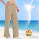 thumbnail image 5 of Pantalones Largos para las Mujeres Pantalones de Invierno Cálidos Upf 50 + Cintura Elástica Cordón Bolsillos Laterales Pierna Recta Hendidura Lateral, 5 of 9