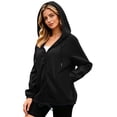 thumbnail image 6 of Women's Rain Jacket Full Zip Hooded Water Resistant Long Sleeve Outdoor Hiking Windbreaker, 6 of 9