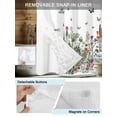 thumbnail image 3 of No Hook Cloth Fabric Shower Curtain with Snap in Liner, Spring Floral Waterproof Shower Curtains Set with See Through Top Window, Watercolor Botanical Flowers Butterfly Bath Curtains Shower 72"x72", 3 of 6