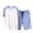 Light Blue, variant on MTBLYS Sexy Pajama Set for Men Summer Solid Color Comfortable Silk Pajamas Leisure Loose Fit Crew Neck Short Sleeve Sleepwear with Shorts Mens Pajamas Set