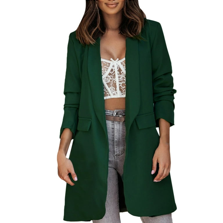 Spring Dresses For Women 2023 Womens Dresses Fall Jacket Womens Casual Light Weight Thin Jacket Slim Coat Long Sleeve Blazer Office Business Coats Mid