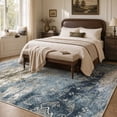 thumbnail image 4 of VUNATE 8'x10' Area Rugs for Living Room Machine Washable Rugs Abstract Vintage Distressed Indoor Rug Carpet Soft Lightweight Large Area Rug for Bedroom Dining Room Kitchen Foldable Nonslip Rug Blue, 4 of 8