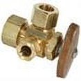 thumbnail image 2 of 3-Way Dual Angle Stop Valve 1/2 In. Nominal Comp X 1/2 In. Od X 3/8 In. Comp Left Rough Brass Lead Free, 2 of 2