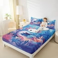 thumbnail image 4 of Feelyou Dreamy Axolotl Kids Bed Sheets, Kawaii Ocean Sealife King Sheets, Magic Marine Animal Theme Sheet Set, Luxury Bedroom Decor, 4 Pieces, 4 of 7
