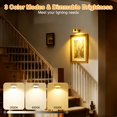 thumbnail image 4 of 3Pcs Gold Wireless LED Picture Light, 2000mAh Rechargeable Art Lamp, 3 Color Temps & 12 RGB Lighting, Dimmable with Remote Control & Timer, 4 of 6