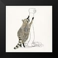 thumbnail image 2 of Barnes, Victoria 12x12 Black Modern Framed Museum Art Print Titled - Rascally Raccoon IV, 2 of 5