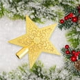 thumbnail image 4 of Adornos navideños Dainzusyful, adornos navideños rojos Anker de 5.9 pulgadas, estrella plana para árbol, decoración navideña dorada, estrella brillante para la copa del árbol, decoración para el hogar, 4 of 8