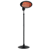 AOTOB Electric Outdoor Heater - 500/1000/1500W Patio Heaters for Outdoor Use,Garage Heater with 3s Fast Heating Up,Adjustable 45 Degrees Down and Up, Garden, Balcony, Backyard, Garage Use (Black)