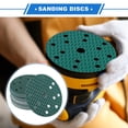 thumbnail image 2 of 50pcs Sanding Discs 6 Inch 15 Hole 240 Grit Hook and Loop Sandpaper Universal for Automotive Repair Blue, 2 of 7