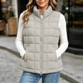 thumbnail image 2 of Edvintorg Women's Winter Waistcoat Sleeveless Zip up Puffer Jacket Lightweight Padded Vest with Pockets Fall Outerwear, 2 of 6