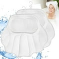 thumbnail image 2 of Jokapy Bath Pillow for Tub, Mesh Neck and Back Support Cushion with Suction Cups, White, 2 Pack, 2 of 10