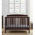 thumbnail image 3 of Delta Children Hanover 6-in-1 Convertible Baby Crib, Walnut Espresso, 3 of 16