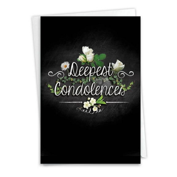 1 Sympathy Card with Envelope - Chalk and Roses C6478BSMG