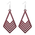 thumbnail image 4 of Fiudx Pendientes de Madera, Elegante Diseño Geométrico Hueco, Accesorio Ligero y Versátil, Forma Cuadrada Única, Prenda de Moda, para Uso Diario Informal, Disponible En 8 Colores., 4 of 4