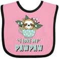 thumbnail image 3 of Inktastic Teacup Raccoon I Love My Pawpaw Boys or Girls Baby Bib, 3 of 4